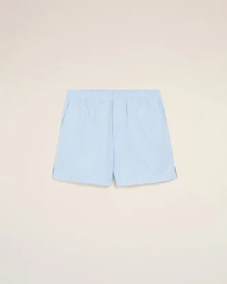 blaue baumwollshorts mit gummizug 1 330x413 - Blaue Baumwollshorts mit Gummizug