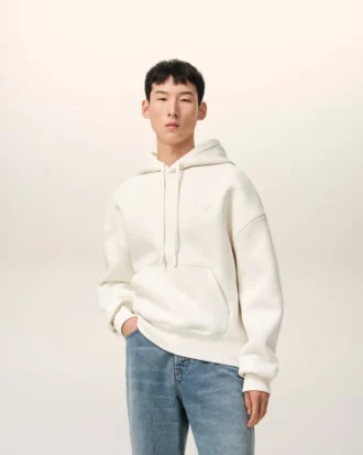 weisser ami de coeur hoodie aus baumwolle 2 2 330x413 - Wei&szlig;er Ami de Coeur Hoodie aus Baumwolle